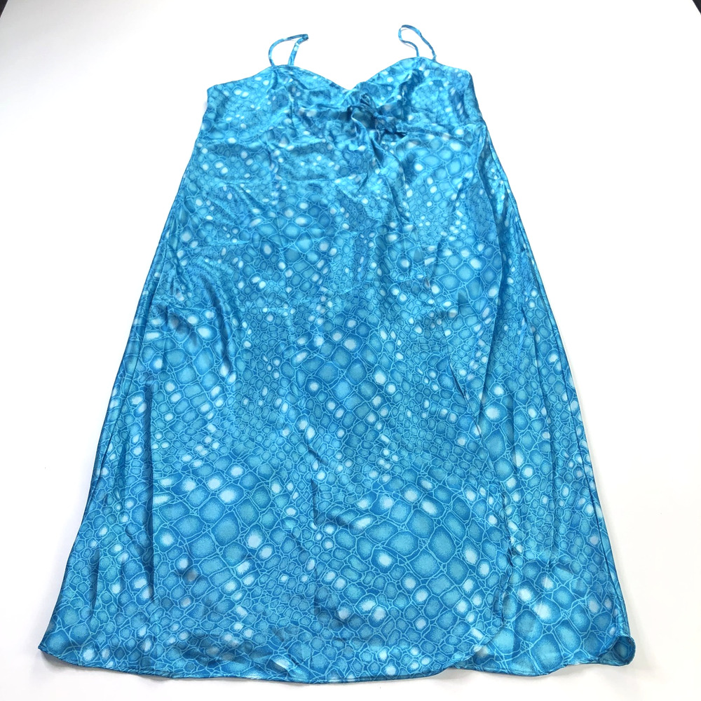 Secret Treasures Y2K XXL Midi Below Knee Dress Sleepwear Intimates Blue MINT